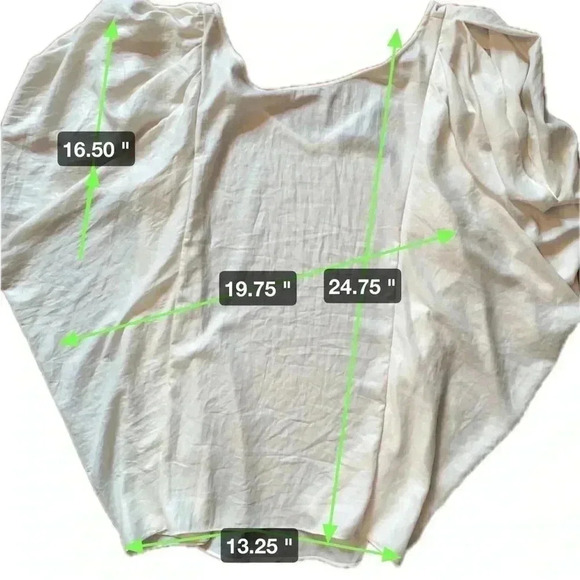 BCBG women’s cream top with dramatic billowing detail - Picture 7 of 7